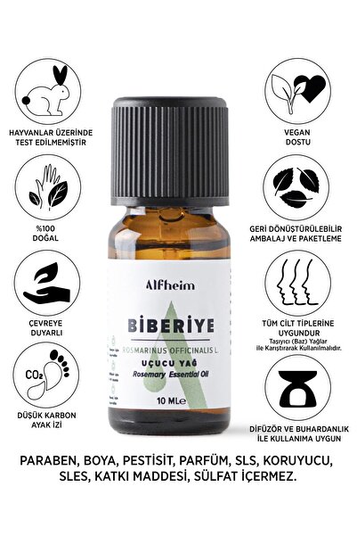 Alfheim Biberiye Uçucu Yağı Biberiye Yağı/ Aromaterapi/ Koku/ Uçucu Yağlar/ 10 Ml