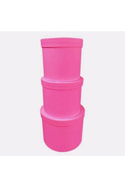Mini Parti Mini Party Store 3 Lü Silindir Kutu Fuşya