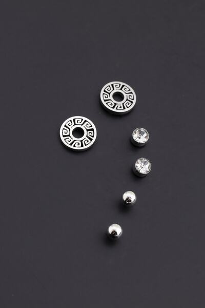 Sortie Aksesuar Antique Roman Greek Frame Figured and Zircon Stone Stainless ...