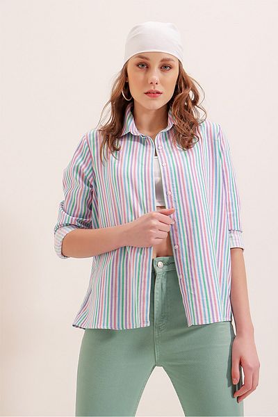 Pattaya Women's Striped Shirt P22s201-2665