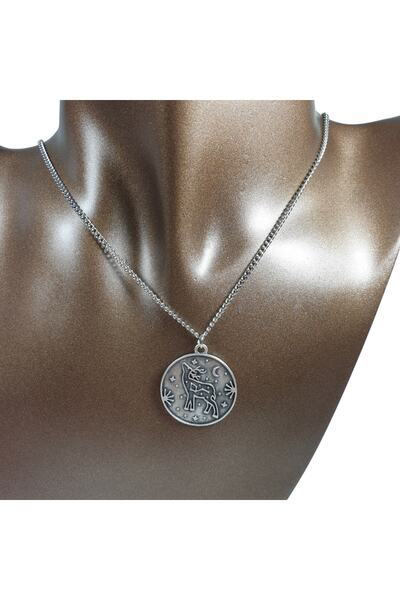 Silver Color 30mm Deer Necklace