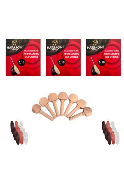 harmoni strings Saz Teli 3 bucăți (7 bucăți de melc + 10 bucăți de lămpiță)