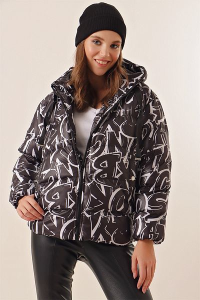 Pattaya Women's Patterned Puffer Coat P22w201-5215