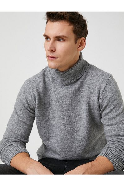 Koton Turtleneck Knitwear Sweater Long Sleeve Brushed