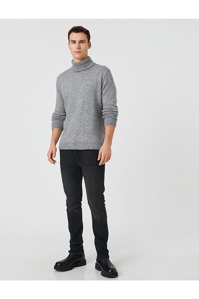 Koton Turtleneck Knitwear Sweater Long Sleeve Brushed