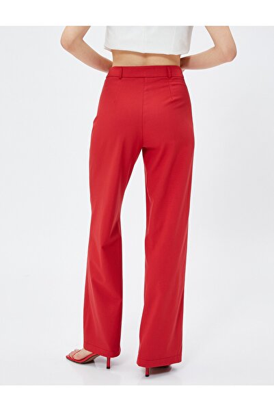 Koton Széles szárú nadrág magas derekú gombos