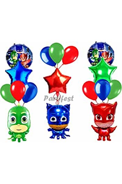 Parti Station Pijamaskeliler Yaş Balon Seti Pjmasks Konsept Helyum Balon Set ...