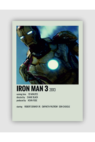 fırsatlar diyarı Iron Man 3 Film Info Card Bilgi Kartı Duvar Posteri
