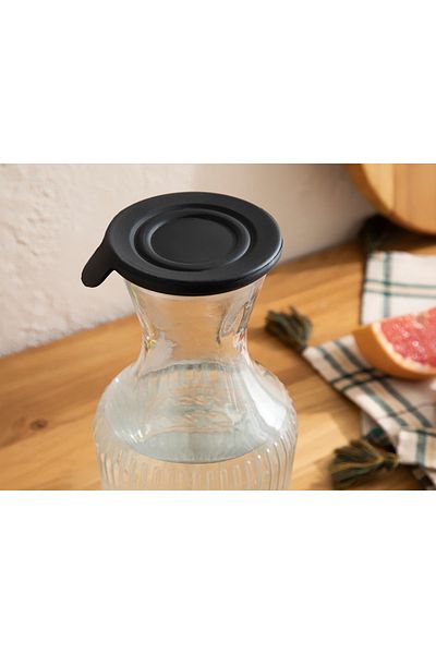 English Home Homie Glass Storage Bottle 1200 Ml Black