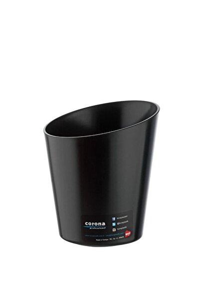 Corona Professional Pc Buz Kovası Plastik Yarım Kesimli 1 Litre Siyah Küçük Boy