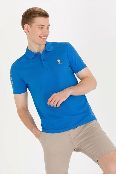 U.S. Polo Assn. Ανδρικό μπλουζάκι Sax Polo Neck Basic