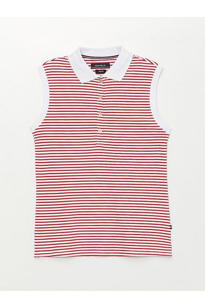 LC Waikiki Women's Polo Neck Striped Athlete