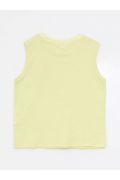 LC Waikiki Crew Neck Printed Cotton Baby Boy Undershirt