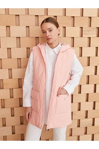 LC Waikiki Patterned Hooded Women's Puffer Vest