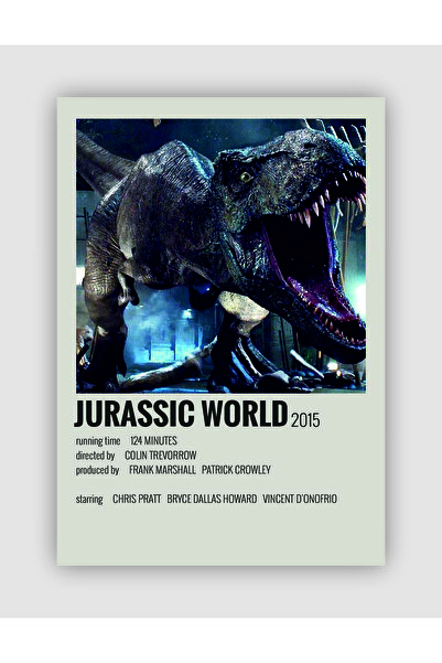 fırsatlar diyarı Jurassic World Film Info Card Bilgi Kartı Duvar Posteri