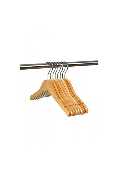 Altıntaş 24 Pieces Wooden Baby Clothes Hanger Varnished Wooden Children's Hanger 32 cm