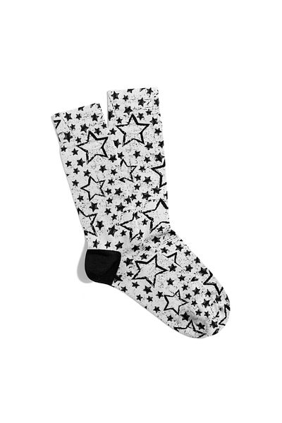 Eğlenceli Çoraplar Geometric Star Star Pattern Fun Socks - Ecsoket364