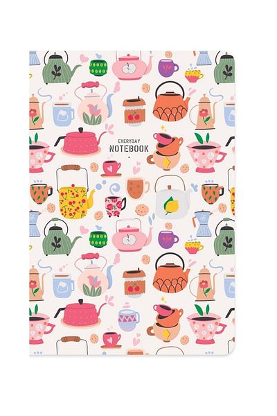 KESKİN COLOR 18.5x26 Cm 58 Sheets Unlined Wire Stitched Notebook Cardboard Cover 70 Gr Ivory Paper