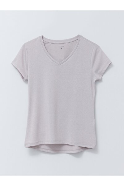 LC Waikiki Dámské outdoorové tričko s krátkým rukávem s výstřihem do V