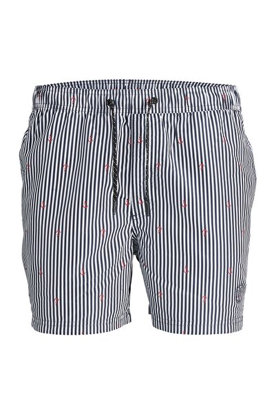 Jack & Jones Dar Lacivert Erkek Şort Jpstfıjı Jjswım Mını Strıpe Ly