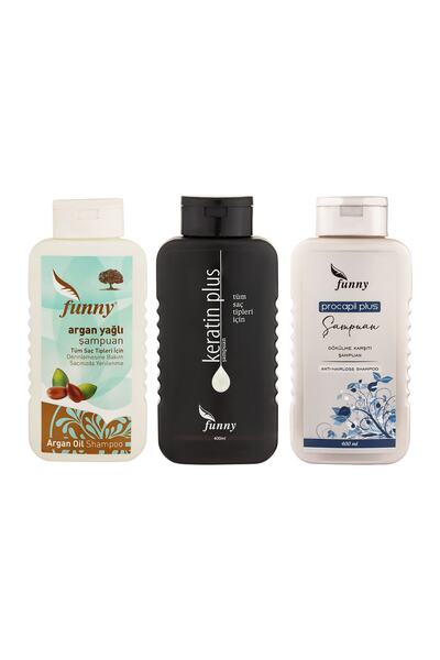 Funny Dökülme Karşıtı Argan Şampuan , Keratinli Şampuan Ve Propacil Saç Şampuanı