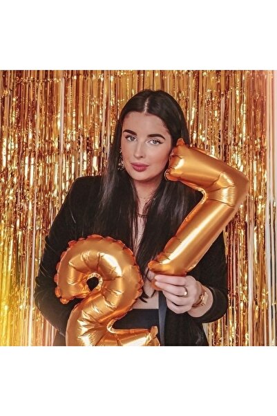 MFM مجموعة بالونات من رقائق الذهب للأرقام لعمر 27 عامًا