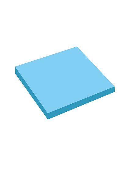 hobi market art Transparent Post-it Adhesive Note Paper Blue 76x76 Mm50 Sheets