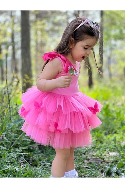 Tinypeople Girl's Butterfly Patterned Tutu Evening Dress