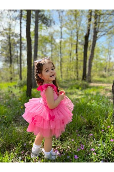 Tinypeople Kelebekli Kız Çocuk Tütü Abiye Elbise