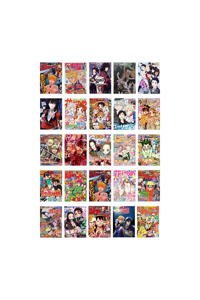 Ororabutik Σετ με 25 αυτοκόλλητα Anime - Σετ αυτοκόλλητων Scrapbook Bullet Journal