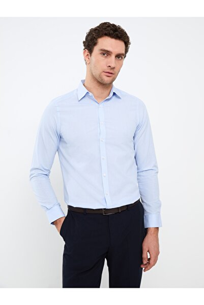 LC Waikiki Cămașă pentru bărbați din popelin - mânecă lungă, slim fit