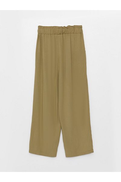 LC Waikiki Basic Wide Leg Girl's Capri με ελαστική μέση