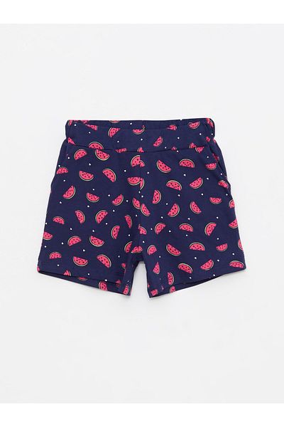 LC Waikiki Printed Elastic Waist Shorts for Girls