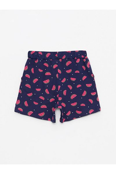 LC Waikiki Printed Elastic Waist Shorts for Girls