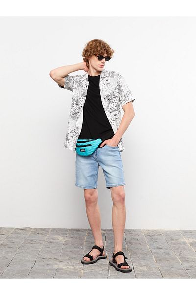 LC Waikiki Herren-Jeansshorts – Standardgröße