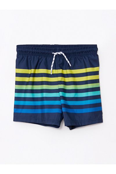LC Waikiki Gestreifte, schnelltrocknende Badeshorts für Jungen