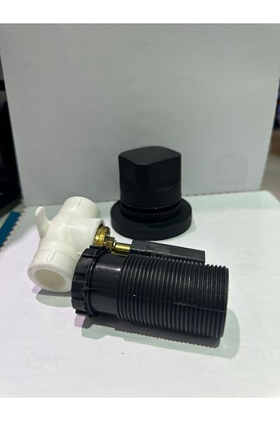 NEFA YAPI Built-in Stop Valve Square Metal Black 20mm