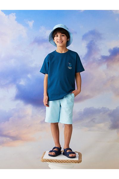 LC Waikiki Basic-Shorts aus Gabardine für Jungen – elastische Taille