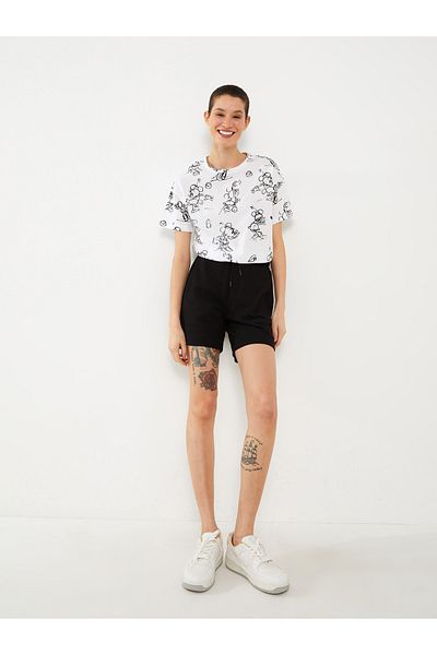 LC Waikiki Gerade Damen-Shorts – elastische Taille