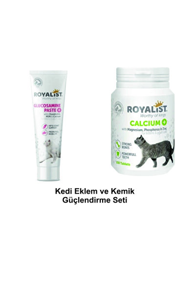 Royalist Kedi Glucosamine Paste 100 Gr + Calsium 150 Tablet Kedi Glukozamin V...