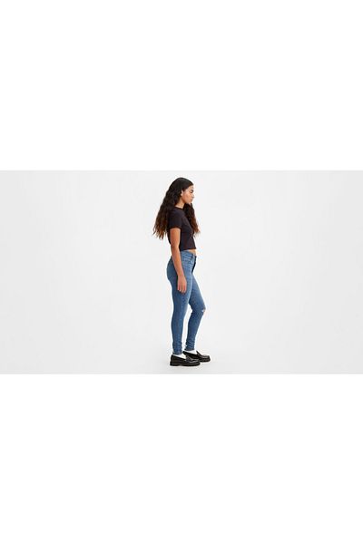 Levi's Mile High Super Skinny Women's Jean Trousers - Destructed Medium Indigo
