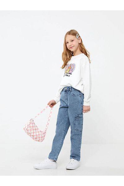 LC Waikiki Geantă baghetă pentru fete din pânză cu model de la Aymira Clothing