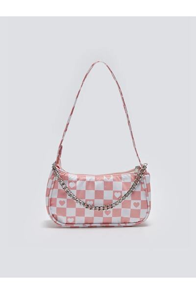 LC Waikiki Aymira Giyimden Şık Desenli Kanvas Kız Çocuk Baget Çanta