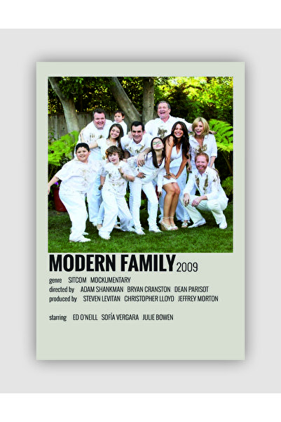 fırsatlar diyarı Modern Family Film Info Card Bilgi Kartı Duvar Posteri
