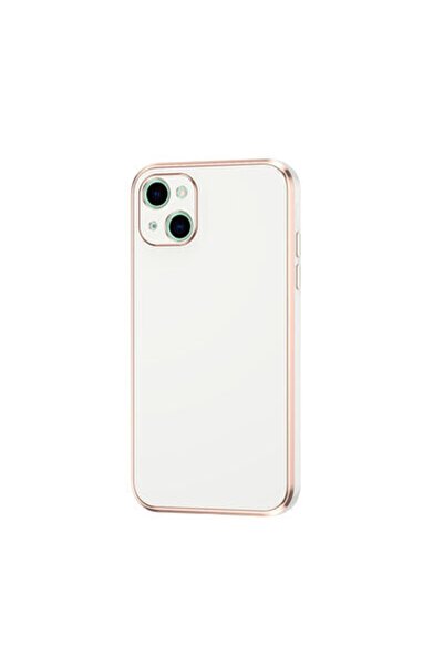 Rivor Apple Iphone 13 Uyumlu Kılıf Parlak Kenarlı Altın Işlemeli Kamera Korum...