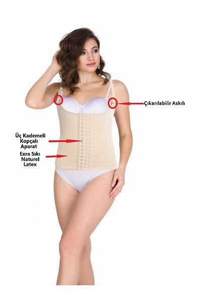A&K ZÜMRA Rope Suspended Slimming Firming Adjustable Hook Latex Corset Skin