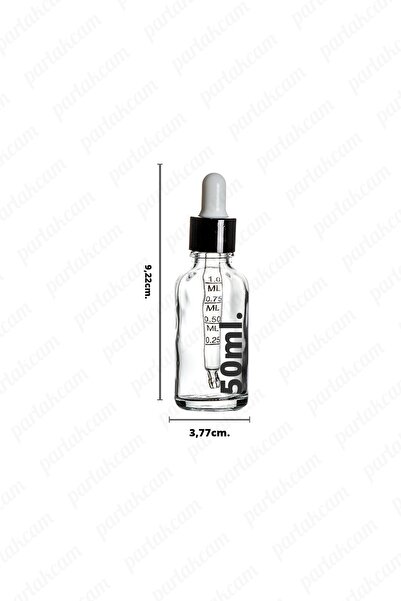 parlakcam 1 Adet 50ml Damlalıklı Şeffaf Şişe Özel Yağlar Esans Yağları Için U...