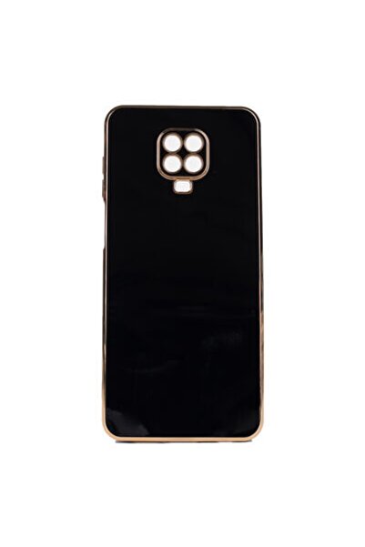 Rivor Xiaomi Redmi Note 9 Pro Uyumlu Kılıf Parlak Kenarlı Altın Işlemeli Kame...