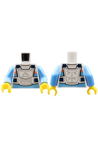 LEGO Original Moc Custom Mini Figure Mini Figure Body Torso Blue Racing Jumpsuit Speed Champions