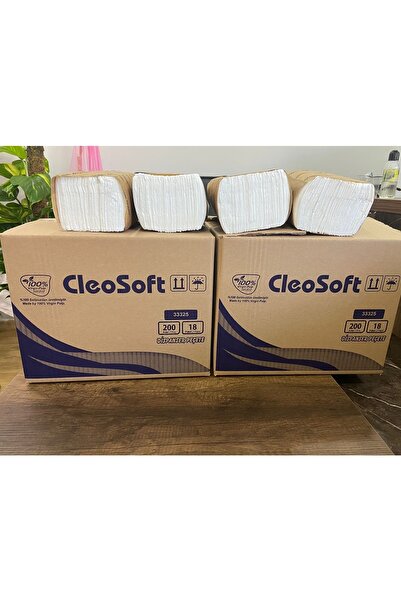 Cleosoft Dispanser Peçete 3600 Yaprak Masa Üstü Peçetesi Kullan At 200*18 Ken...